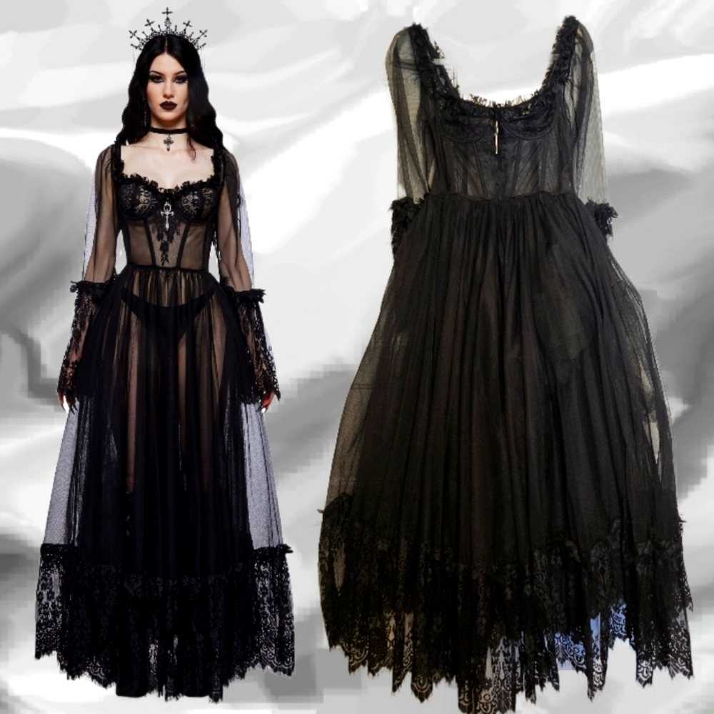 Widow Dance With Death Maxi Dress